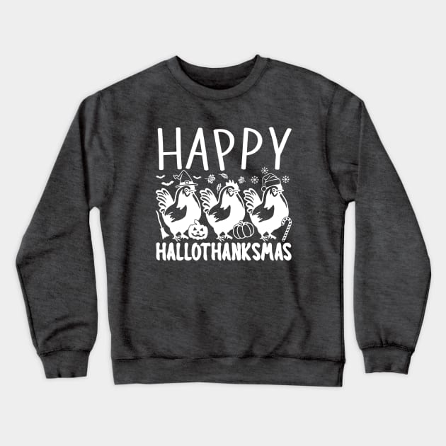 Happy HalloThanksMas Crewneck Sweatshirt by KayBee Gift Shop